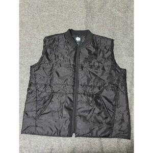 Buffalo Outdoors Mens XL Puffer Vest Black Full Zip Quilted Padded Sleeveless